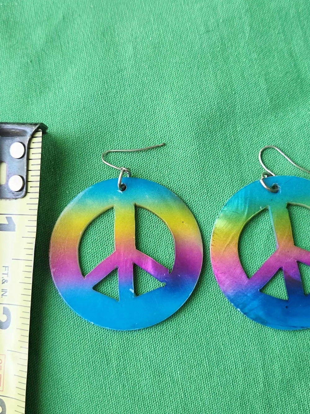 VINTAGE LOT OF Earrings HIPPIE STYLE (FOUR PAIRS)
